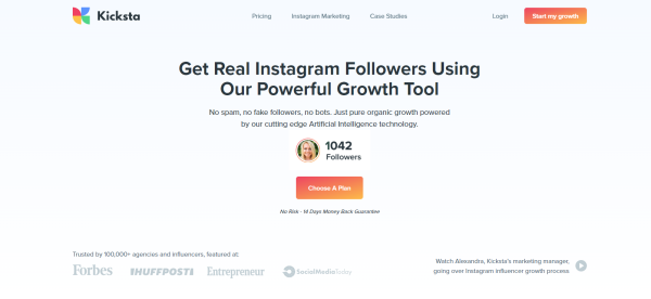 Kicksta - Melhor ferramenta de crescimento do Instagram