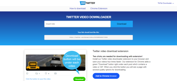 sssTwitter - Descargadores de videos de Twitter