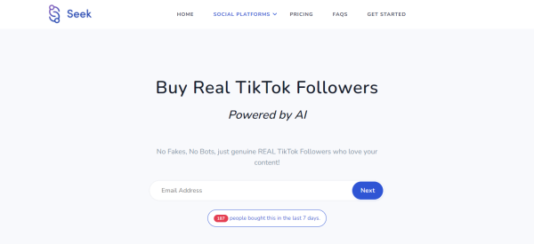 Seek Socially - เครื่องมืออัตโนมัติของ tiktok