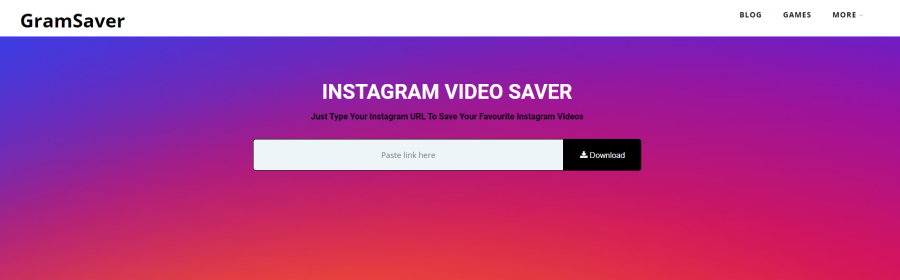 Gramsaver - загрузчик видео из Instagram