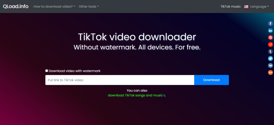 Qload - Descargador de videos de TikTok