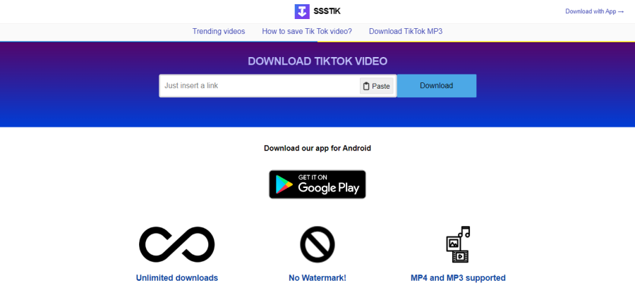 SSSTIK - Descargador de videos de TikTok