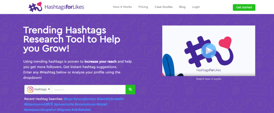 Hashtags para curtidas - gerador de hashtag do Instagram