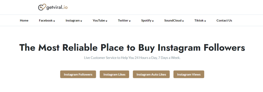 GetViral.io - Comprar seguidores de Instagram
