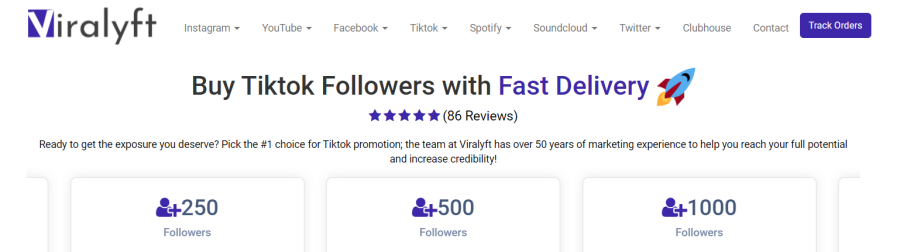 viralyft - cumpărați urmăritori TikTok