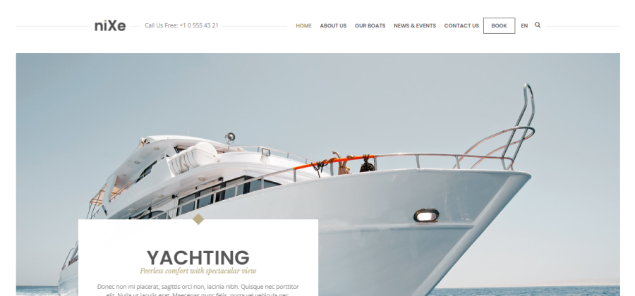 Nixe - Thèmes WordPress pour la location de yachts