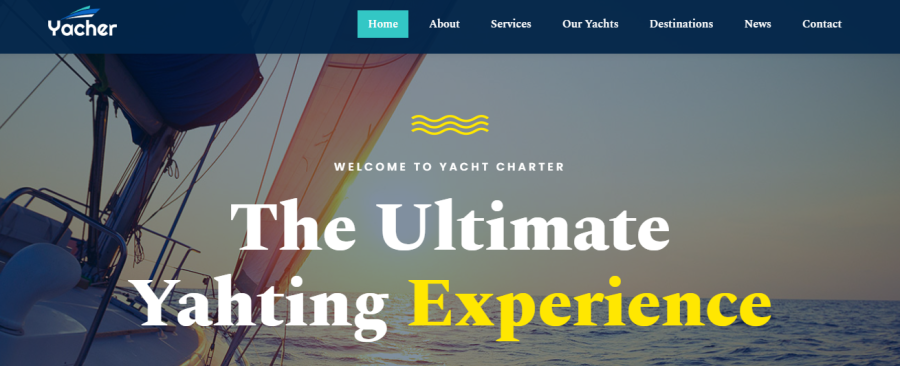 Yacher - temas WordPress de aluguel de iates