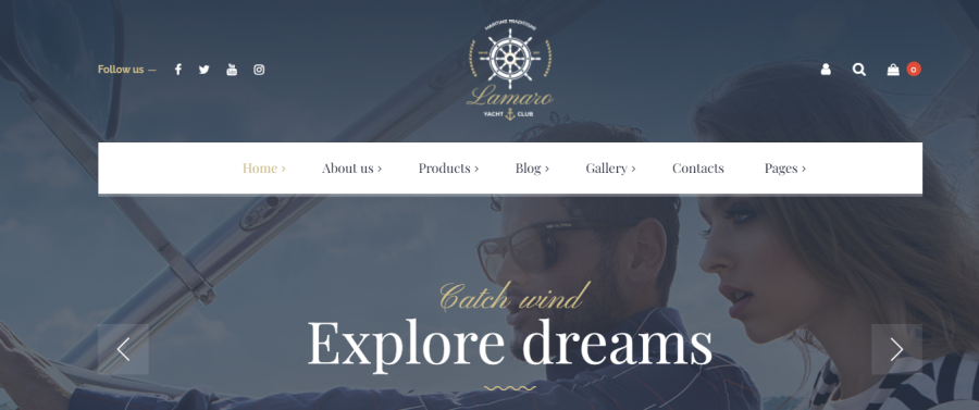 Lamaro - 游艇租赁 WordPress 主题