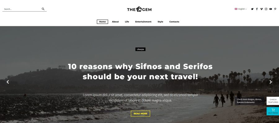 Das beste WordPress-Reisethema von TheGem