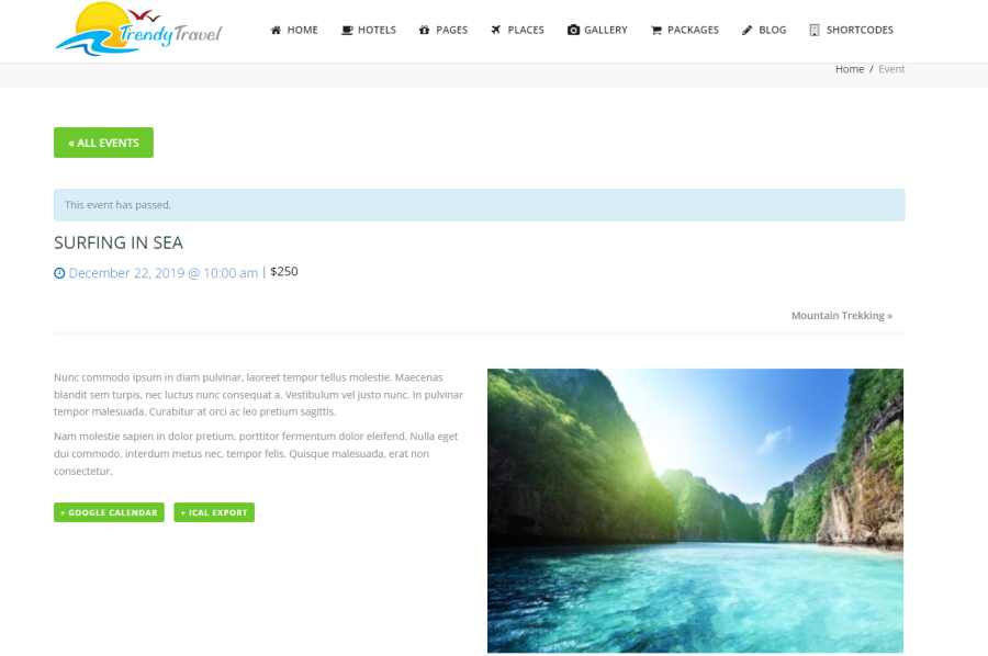 Trendy Travel 最佳旅遊 wordpress 主題