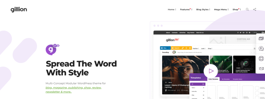 Gillion - Tema perjalanan WordPress