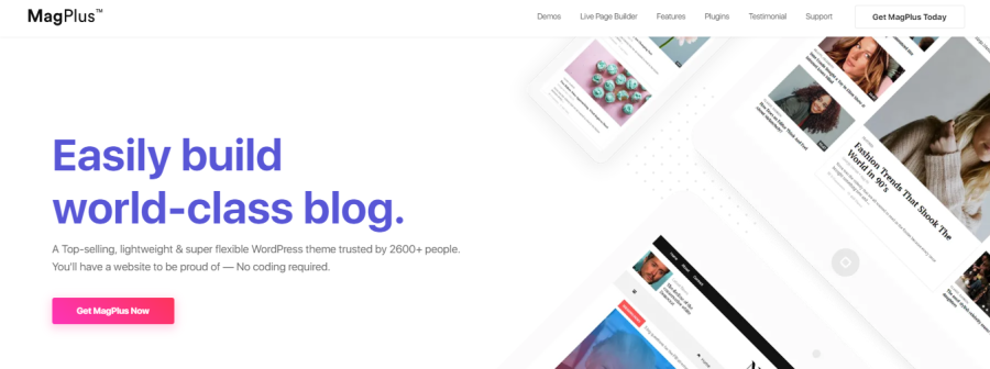 MagPlus — тема путешествий WordPress