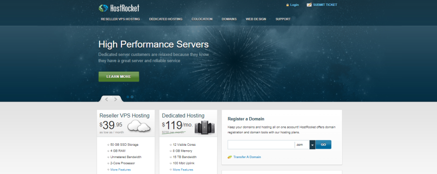 HostRocket - WordPress-Webhosting