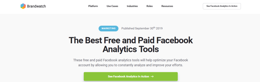 Brandwatch - Strumenti di analisi di Facebook