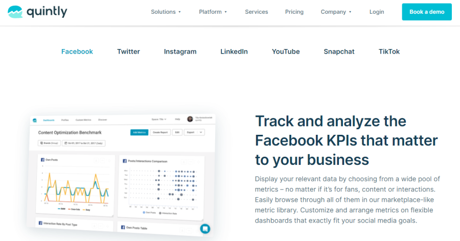 Quintly - Outils d'analyse Facebook