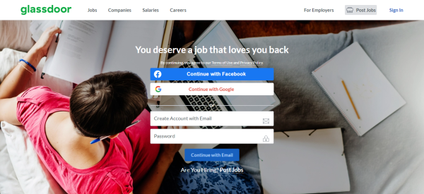 Glassdoor - i migliori motori di ricerca di lavoro