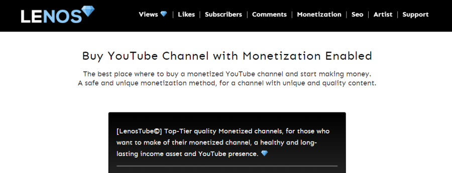 LenosTube - youtube kanalı satın al