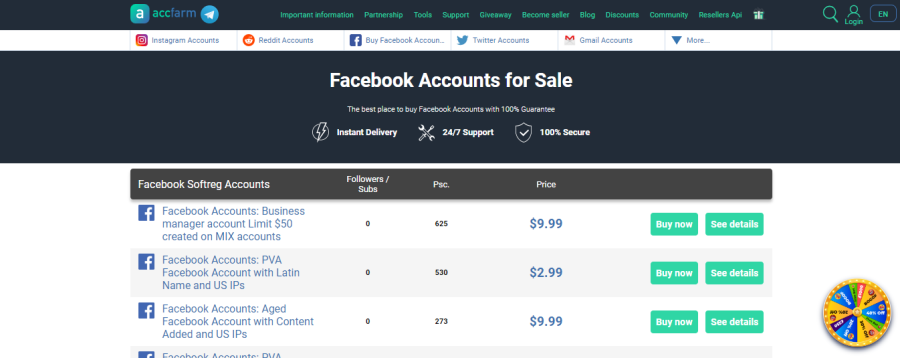 ACC Farm - Facebook Hesabı Satın Al
