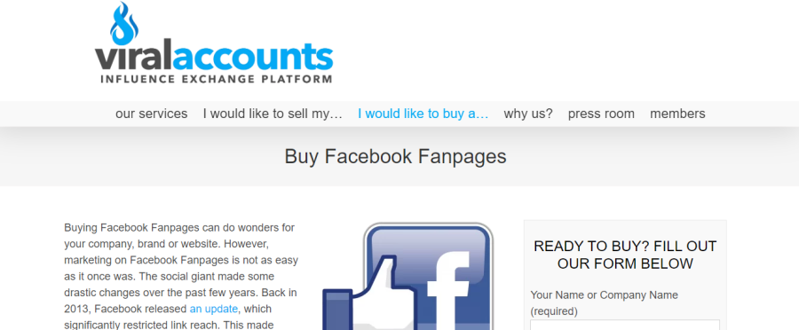 Viralaccounts - Facebook Hesabı Satın Al