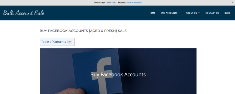 Bulk Account Sale - Kaufen Sie ein Facebook-Konto