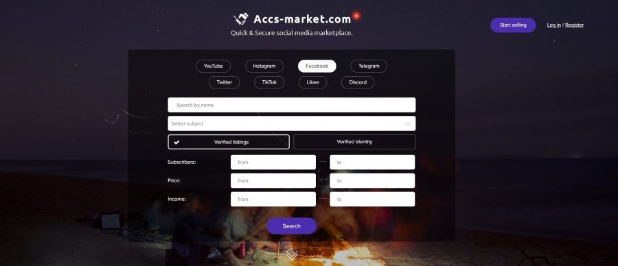 Acs-market - Comprar cuenta de Facebook