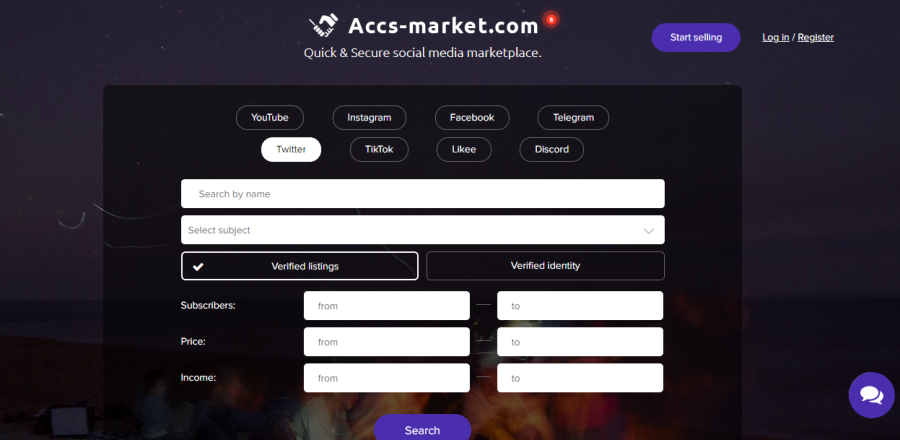 Accs-Market-Twitterアカウントを購入する