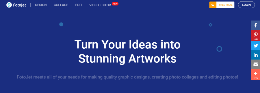 FotoJet - 像canva這樣的網站