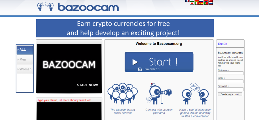 Bazoocam-Omegleのようなサイト