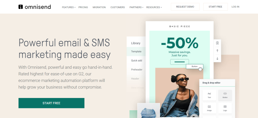 Omnisend - بديل Mailchimp