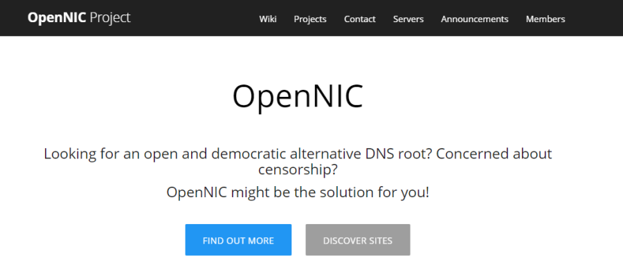 DNS de OpenNIC -