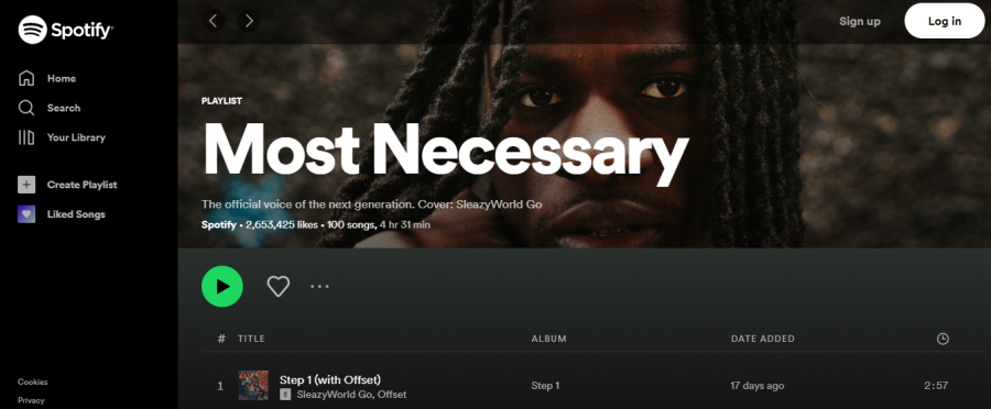 Le plus nécessaire - Meilleures listes de lecture Spotify