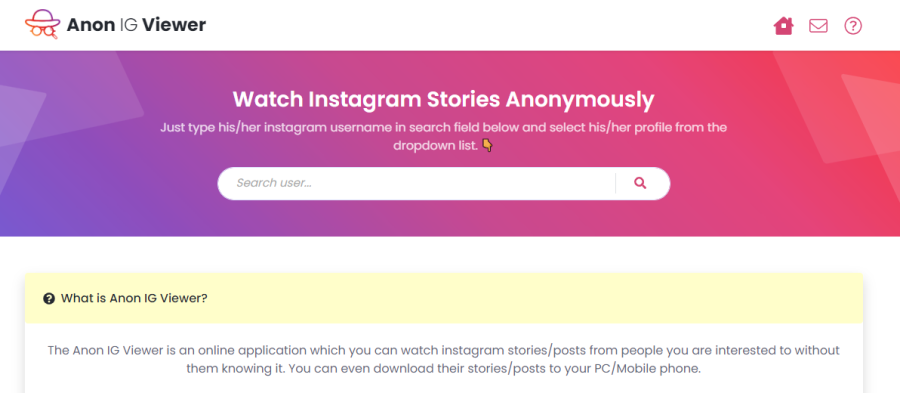 Anon IG Viewer - visualizzatore di storie di Instagram