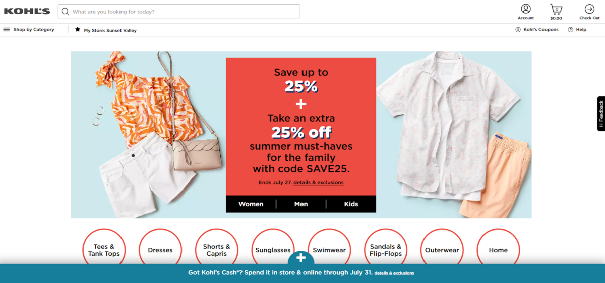 Kohl's Homepage