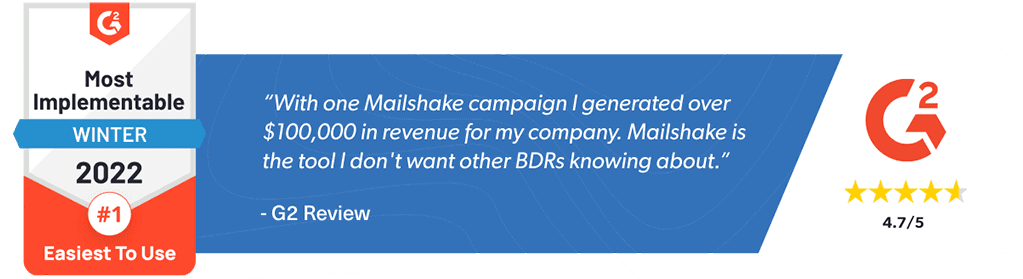 Обзор Mailshake G2 2022