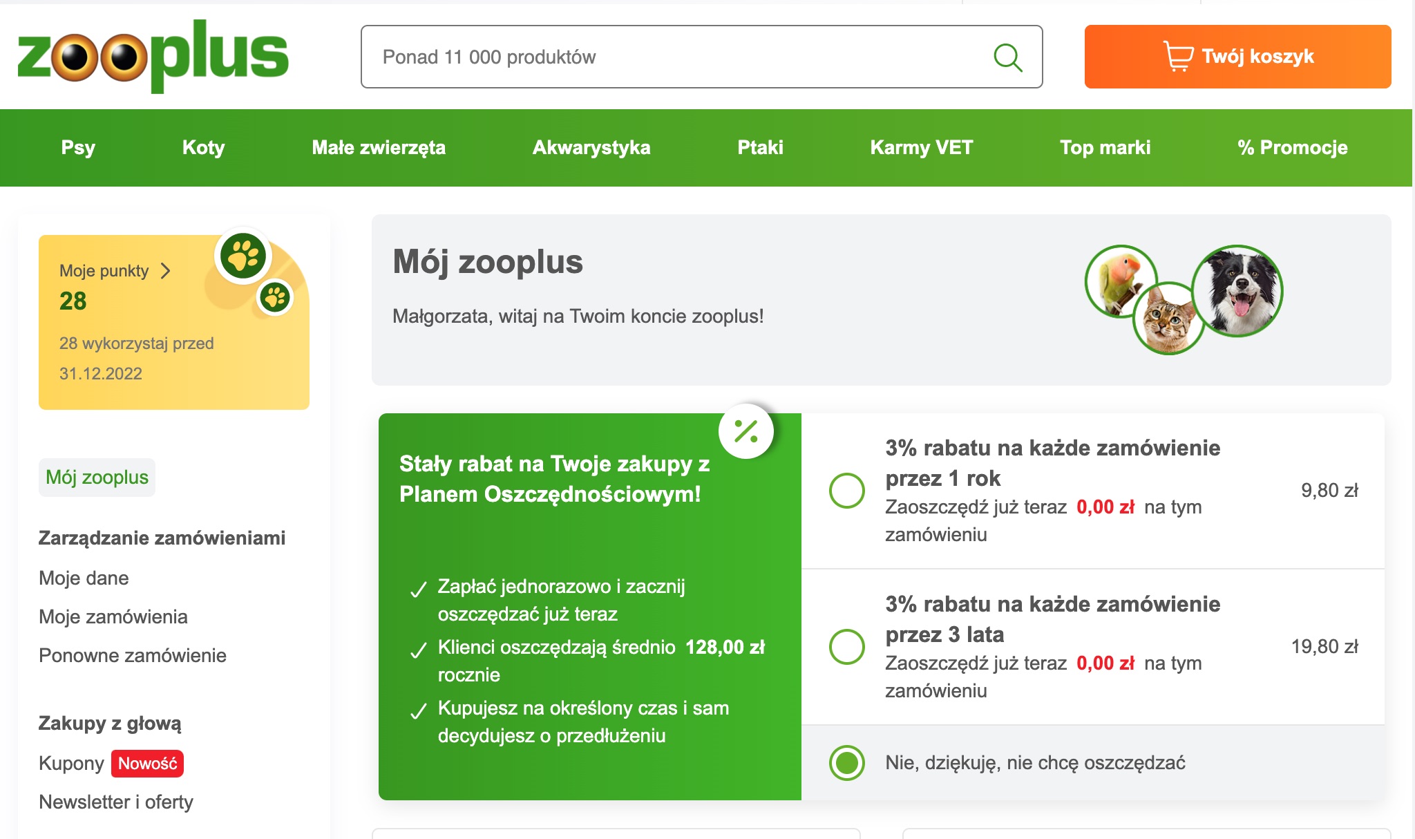 Zooplus-Plan Oszczednosciowy