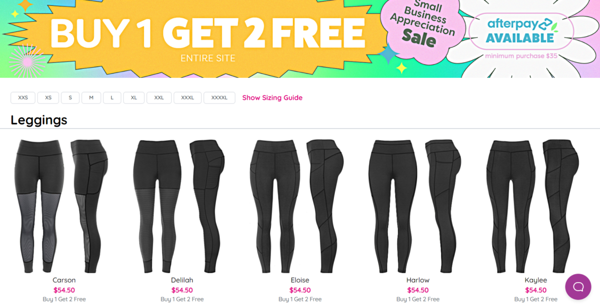 Popfit Category Pages