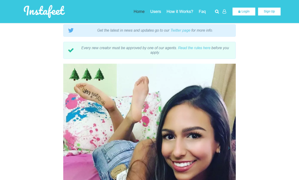 InstaFeet Homepage