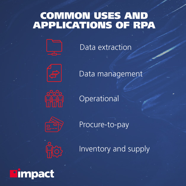 การใช้งานทั่วไปและการใช้งาน RPA | ใช้กรณีของ RPA ในธุรกิจ