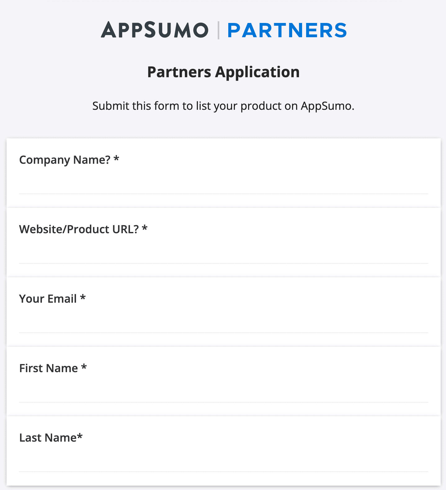 AppSumo-Partneranwendung