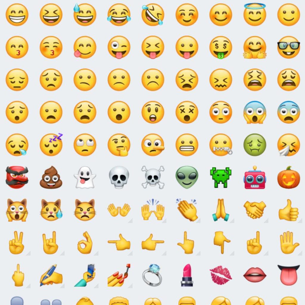 emojis de mídia social