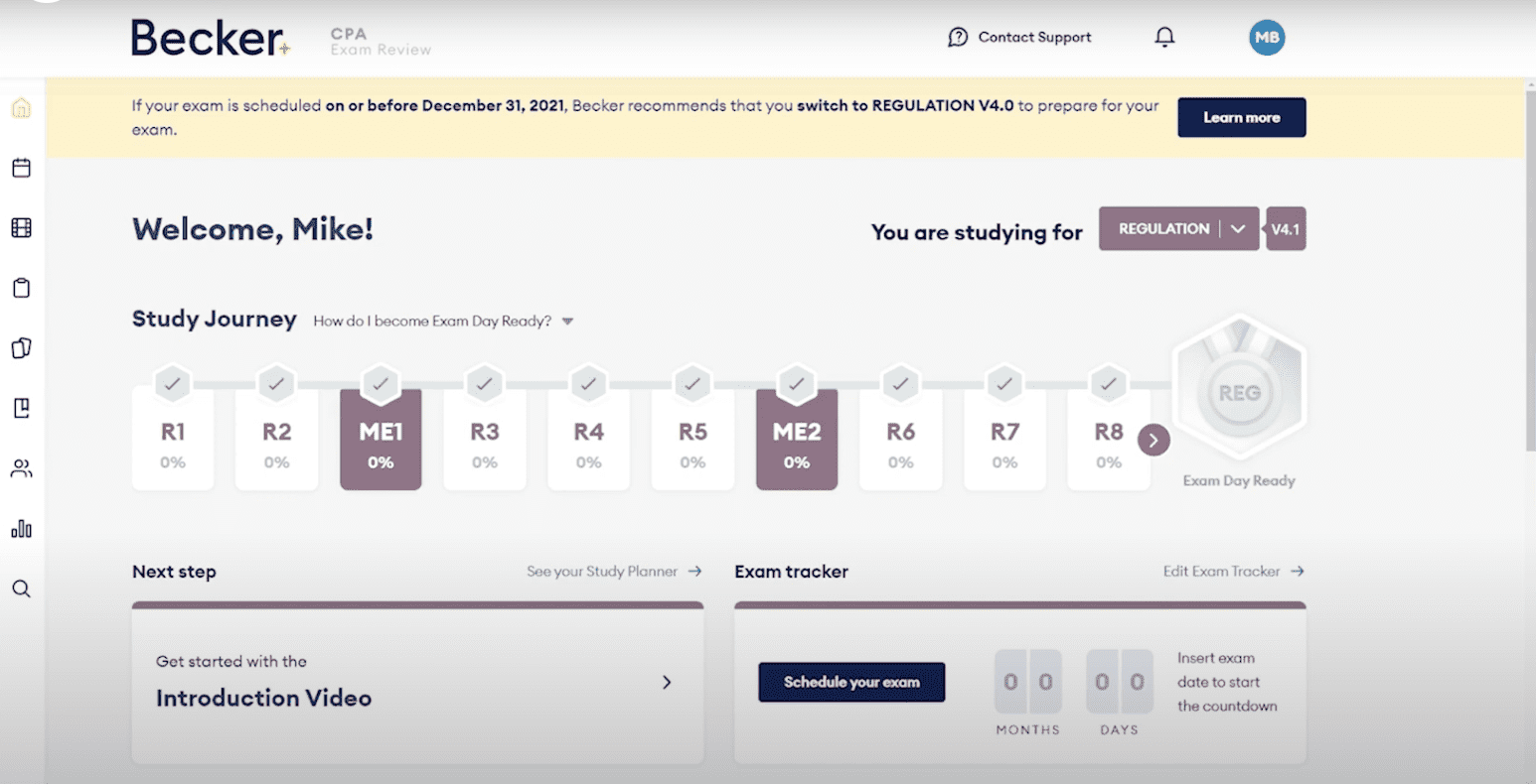 مراجعة امتحان بيكر CPA