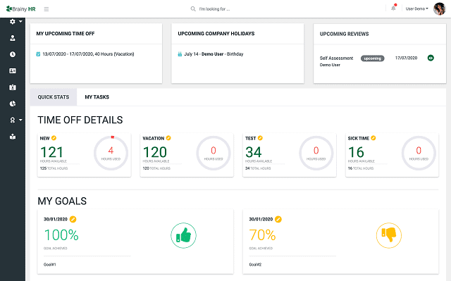 BrainyHR 用户界面