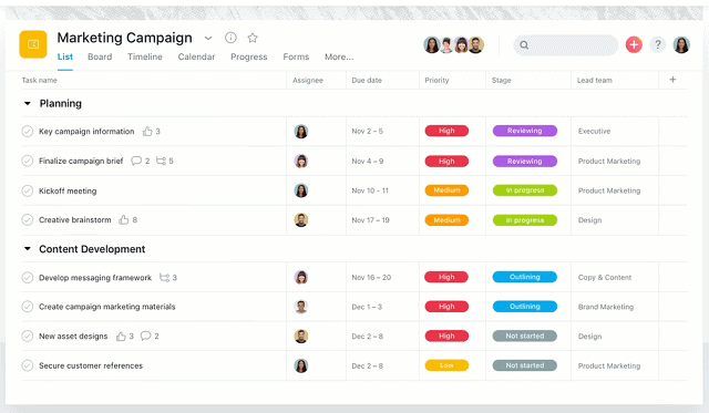 Asana UI