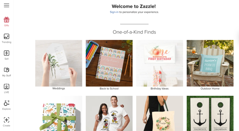 ไซต์งานพิมพ์ตามสั่งที่ดีที่สุดสำหรับศิลปิน - zazzle