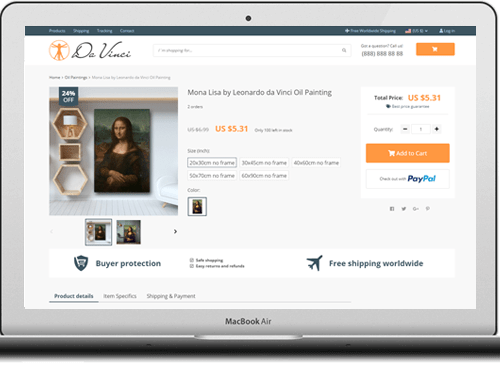 Da Vinci 2.0 สำหรับ WooCommerce