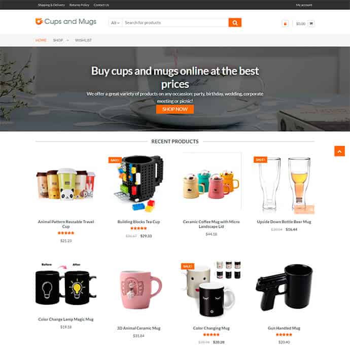 นักช้อปฟรี wordpress dropshipping ธีม