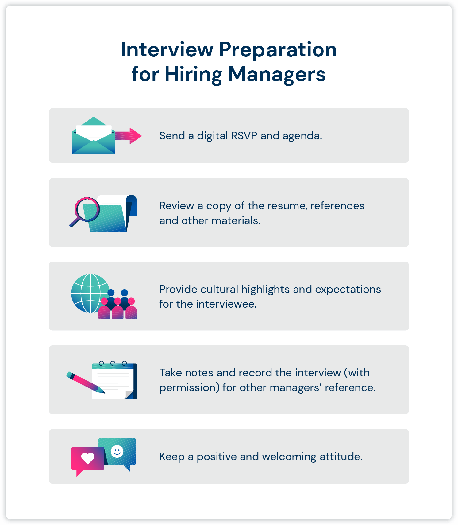 Preparação de entrevista para gerentes de contratação