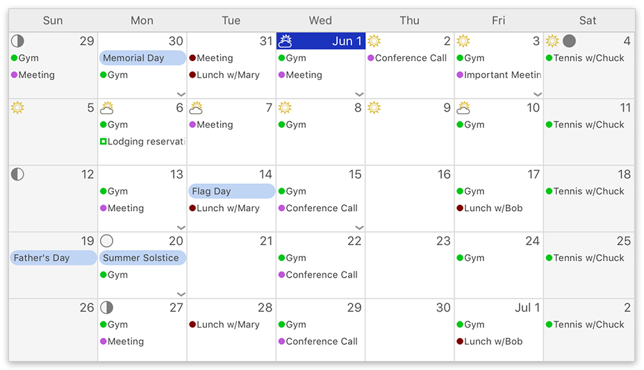 App calendario occupato per l'interfaccia utente di iPhone