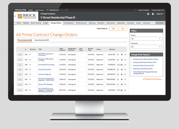 Procore Bausoftware