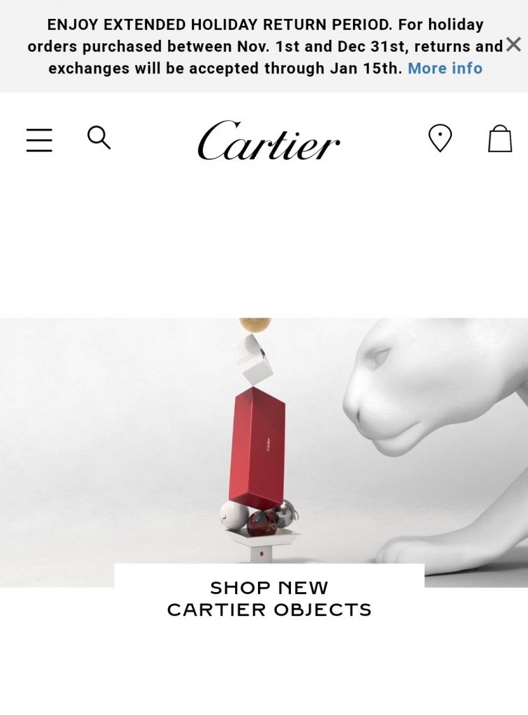 Cartier – Kara Cuma iade politikası uzantısı